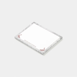 Post-it® Notes des Peacocks rouges