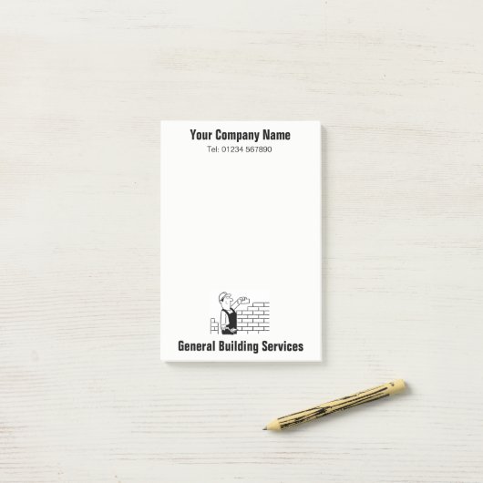 Post-it® Notes des services de construction (Sur un bureau)