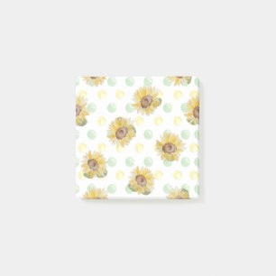 Post-it® Notes d'étiquette à points de polka de tournesol