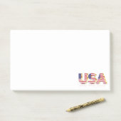 Post-it® Notes d'étiquette du drapeau américain (Sur un bureau)