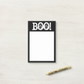 Post-it® Notes d'Halloween noir et blanc (Sur un bureau)
