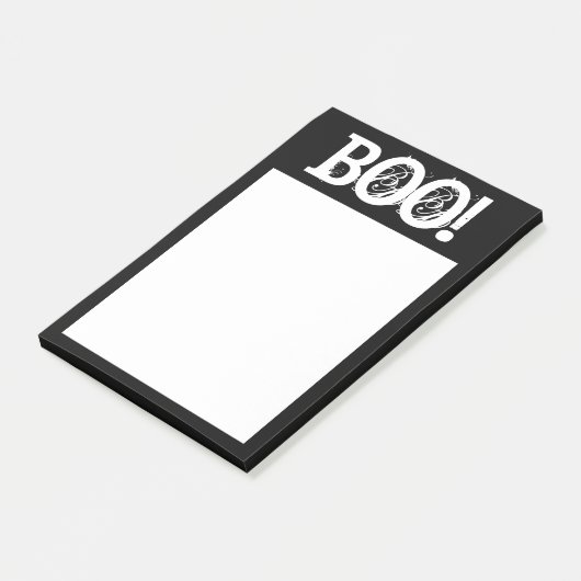Post-it® Notes d'Halloween noir et blanc (Incliné)