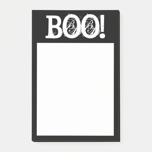 Post-it® Notes d'Halloween noir et blanc (Devant)