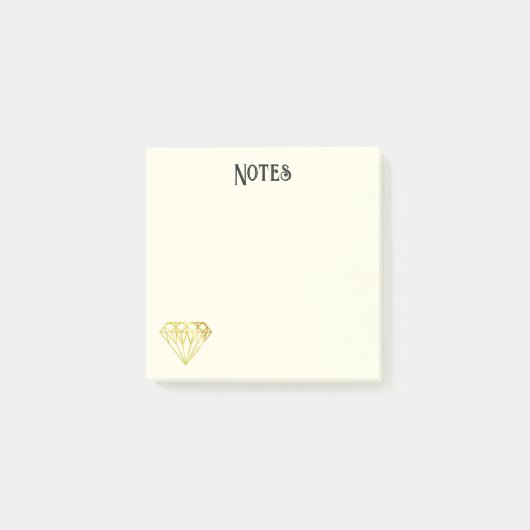 Post-it Notes Diamant Doré (Devant)
