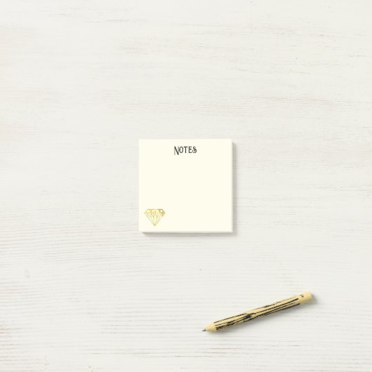 Post-it Notes Diamant Doré (Sur un bureau)