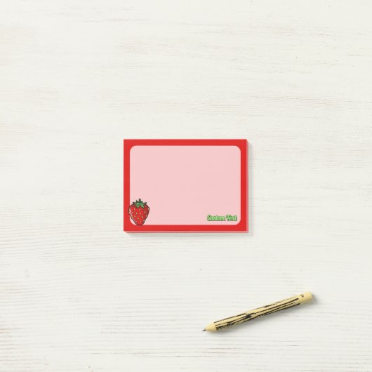 Post-it® Notes d'icône de fraise (Sur un bureau)