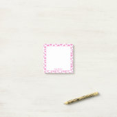 Post-it® Notes d'impression mignonnes de vache rose et blan (Sur un bureau)