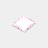 Post-it® Notes d'impression mignonnes de vache rose et blan (Incliné)