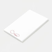 Post-it® Notes d'infini d'amour rouge (Incliné)
