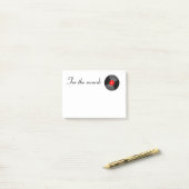 Post-It Notes Disque Vinyle Rouge (Sur un bureau)