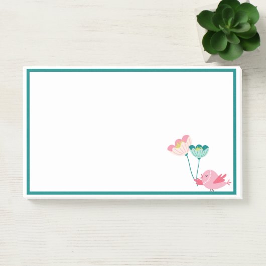 Post-it® Notes d'oiseaux et de fleurs (Bureau)