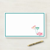 Post-it® Notes d'oiseaux et de fleurs (Sur un bureau)