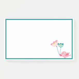 Post-it® Notes d'oiseaux et de fleurs