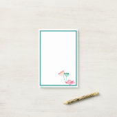 Post-it® Notes d'oiseaux et de fleurs (Sur un bureau)