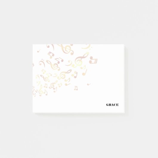 Post-it® Notes d'or de musique (Devant)