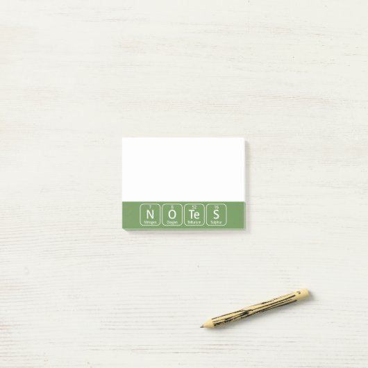 Post-it® Notes d'orthographe des éléments de tableau périod (Sur un bureau)