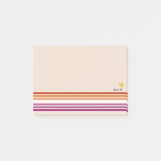 Post-It Notes Drapeau Lesbien Coucher de Soleil (Devant)
