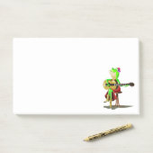 Post-it® Notes Drôles avec Grenouille Jouant de la (Sur un bureau)