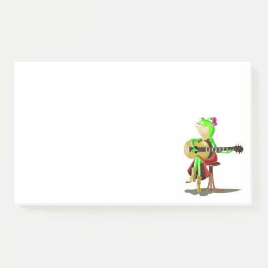 Post-it® Notes Drôles avec Grenouille Jouant de la (Devant)