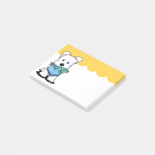Post-it® Notes du billet de KiniArt Westie Bestie (Incliné)