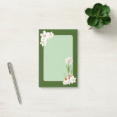 Post-it® Notes du billet vert du printemps botanique (Bureau)