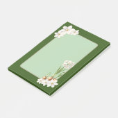 Post-it® Notes du billet vert du printemps botanique (Incliné)
