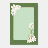 Post-it® Notes du billet vert du printemps botanique (Devant)