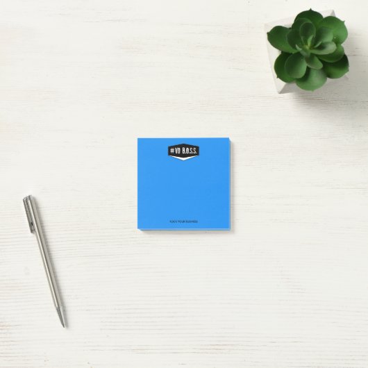 Post-it® Notes du bleu 3 x 3 de PATRON de Vo (Bureau)