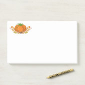 Post-it® Notes du Citrouille d'automne (Sur un bureau)
