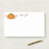 Post-it® Notes du Citrouille d'automne (Sur un bureau)