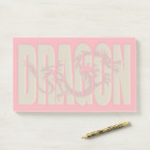 Post-it® notes du dragon post-it (Sur un bureau)