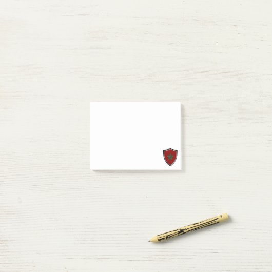 Post-it® Notes du drapeau du Maroc (Sur un bureau)