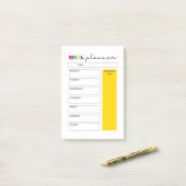Post-it® Notes du journal du planificateur de repas (Sur un bureau)