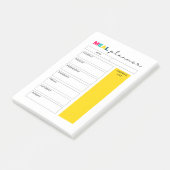 Post-it® Notes du journal du planificateur de repas (Incliné)