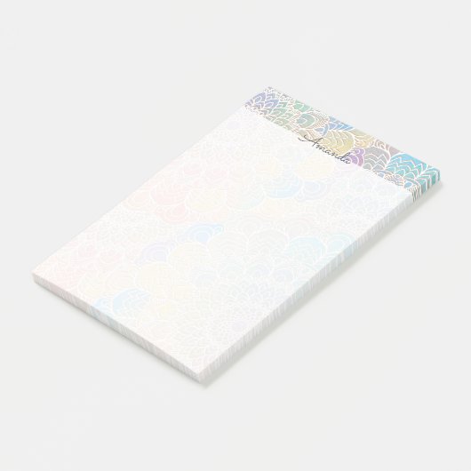 Post-it® Notes du mandala aquarelle (Incliné)