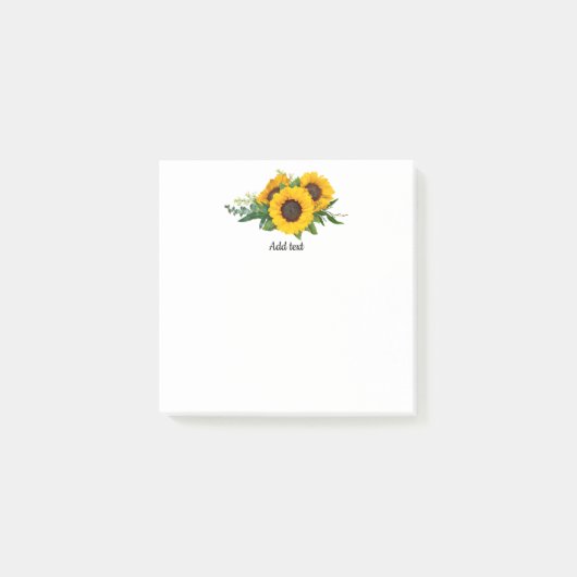 Post-it® Notes du modèle des tournesols (Devant)