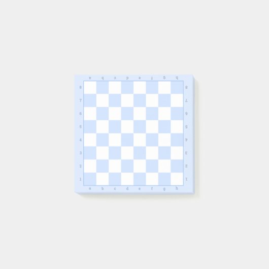 Post-it® Notes du modèle du jeu d'échecs Blue Pastel (Devant)