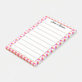 Post-it® Notes du Motif cardiaque de nom personnalisé (Incliné)