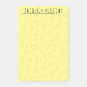 Post-it® Notes du Motif de calculateur personnalisé