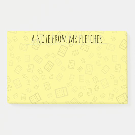 Post-it® Notes du Motif de calculateur personnalisé (Devant)