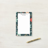 Post-it® Notes du motif de noël, hiver spécifique au client (Sur un bureau)