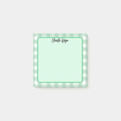 Post-it® Notes du Motif En vichy Vert Cute Pastel (Devant)