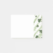 Post-it® Notes du motif shamrock vert et blanc (Devant)