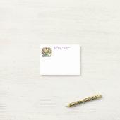 Post-it® Notes du panier de fleurs de Pâques (Sur un bureau)