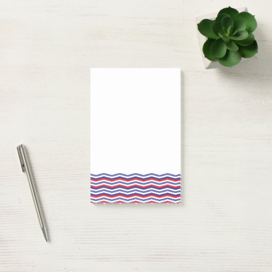 Post-it® Notes du Patriotique Chevron Border Post-It (Bureau)