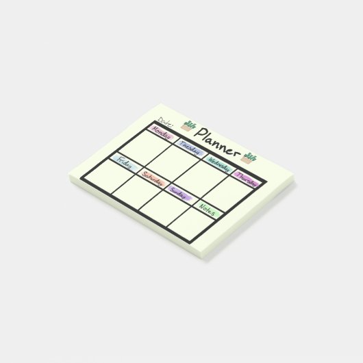 Post-it® Notes du planificateur hebdomadaire (Incliné)