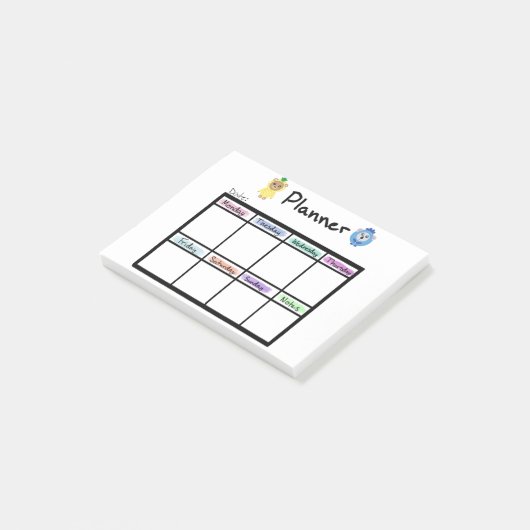 Post-it® Notes du planificateur hebdomadaire (Incliné)