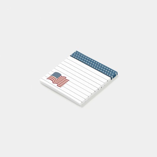 Post-it® Notes du poste de drapeau des États-Unis (Incliné)