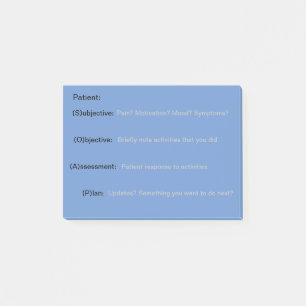 Post-it® Notes du SOAP pour les étudiants en thérapie