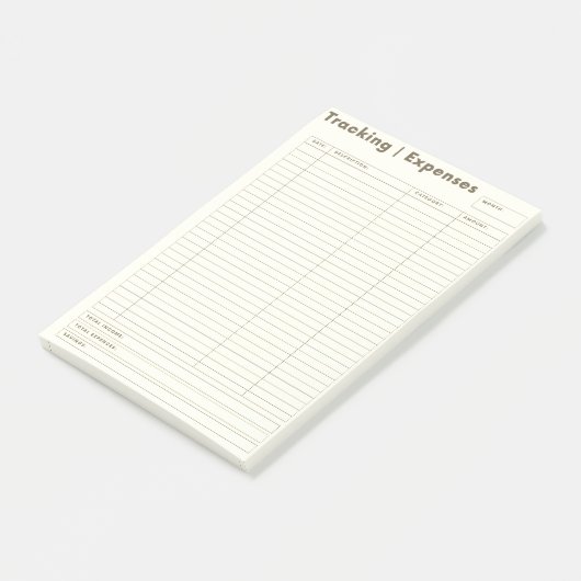 Post-it® Notes du suivi des dépenses (Incliné)